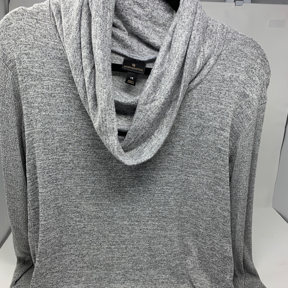 Grey loose turtle neck sweater